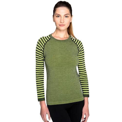 Thermoform Ultimate Merino Kadın Seamless Termal Uzun Kollu İçlik Seti Yeşil - 6