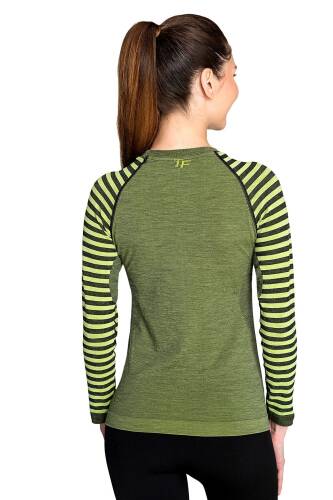 Thermoform Ultimate Merino Kadın Seamless Termal Uzun Kollu İçlik Seti Yeşil - 8