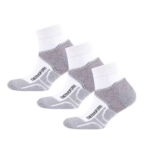 Thermoform Unisex Walking Patik Çorap Beyaz 3'lü Paket - 1