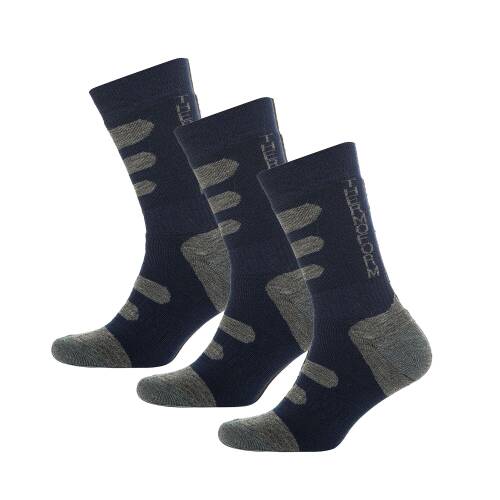Thermoform Winter Dolgulu Kışlık Unisex Outdoor Çorap 3'lü Paket Siyah - 1
