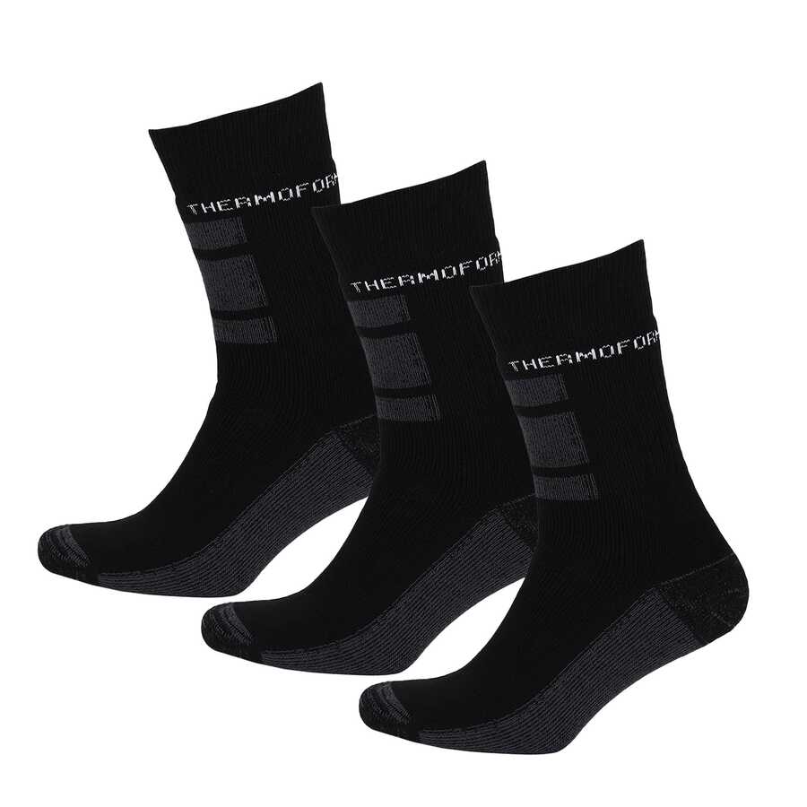  Thermoform Worker Çorap 3'lü Paket Siyah