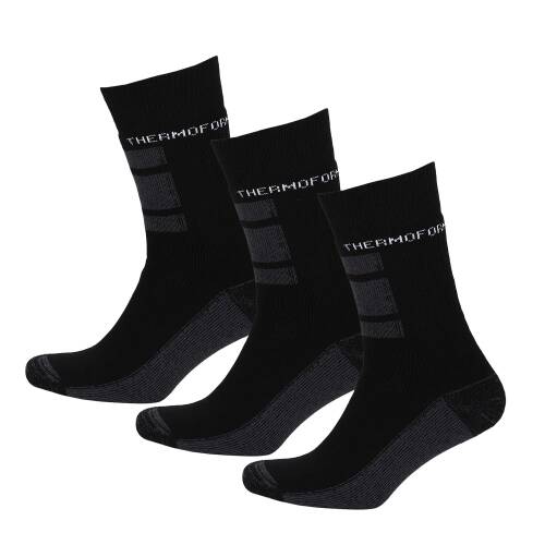 Thermoform Worker Çorap 3'lü Paket Siyah - 1