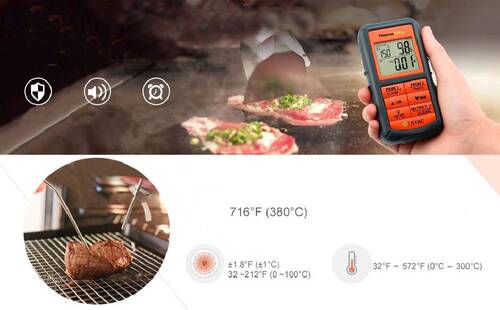 ThermoPro TP08C 150m WiFi Kablosuz Alarmlı Saplamalı Yemek Termometresi