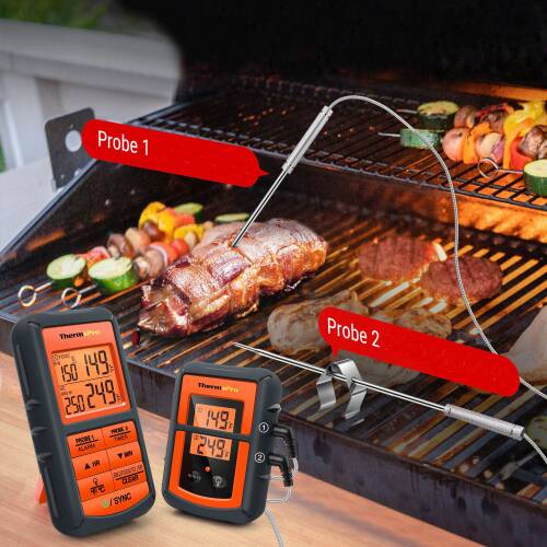ThermoPro TP08C 150m WiFi Kablosuz Alarmlı Saplamalı Yemek Termometresi - 4