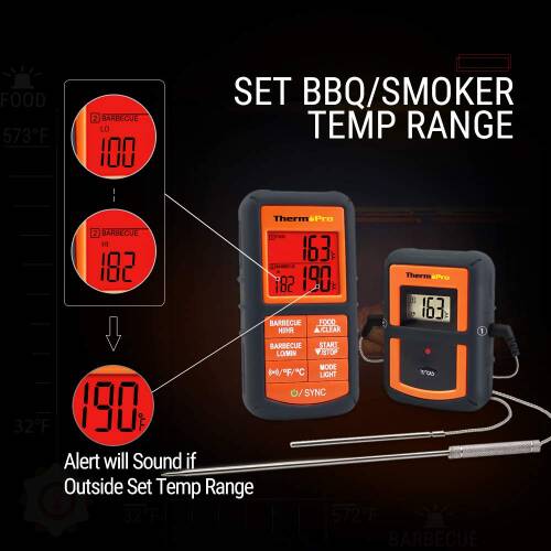 ThermoPro TP08S WiFi Kablosuz Saplamalı Yemek Termometresi - 4