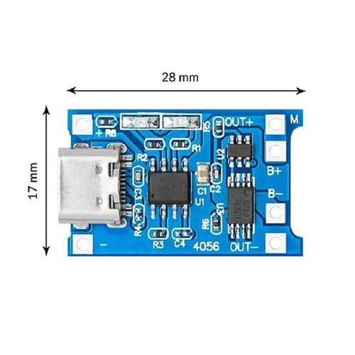 TP4056 1A Lityum Pil Şarj Modülü Type-C USB Şarj Korumalı