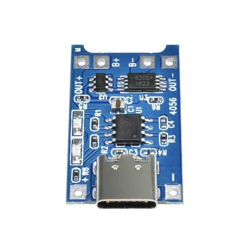 TP4056 1A Lityum Pil Şarj Modülü Type-C USB Şarj Korumalı - 6