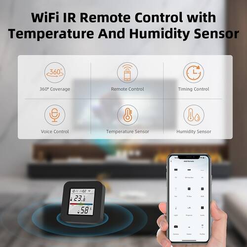 Tuya Smart Wifi Infrared Temperature and Humidity Control Sensor Amazon Alexa Google Home Compatible - 2