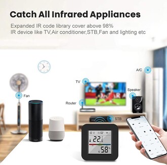 Tuya Smart Wifi Infrared Temperature and Humidity Control Sensor Amazon Alexa Google Home Compatible - 3