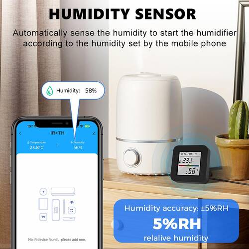 Tuya Smart Wifi Infrared Temperature and Humidity Control Sensor Amazon Alexa Google Home Compatible - 6
