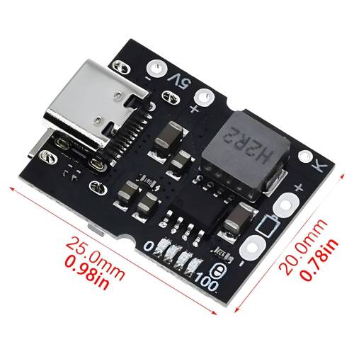 Type-C 5V 2A Güç Modülü Şarj ve Deşarj Entegre Modül 4.2/4.35V Lithium Battery Uyumlu - 4