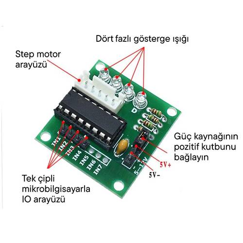 ULN2003 Step Motor Driver Sürücü Modül