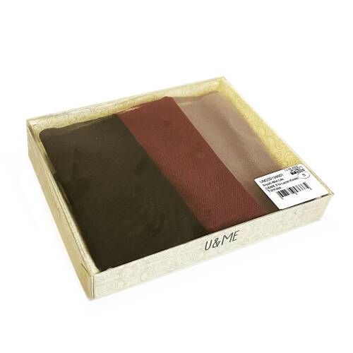 U&ME 3'lü Lazer Kesim Yüksek Bel Slip Kadın Tül Külot Siyah-Mor-Lila - 5