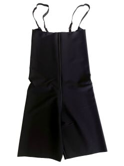 U&ME Ayarlanabilir Askılı, Toparlayıcı, Şekillendirici Tek Parça Kadın Korse Kısa Şort Paça Slim Fit Body Shapewear Siyah - 7