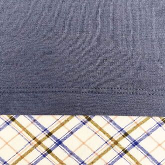 U&ME İp Askılı Kadın Yazlık Uzun Pijama Takımı, Ekose Şerit Detaylı Yumuşak Rahat Ev Giyim Seti İndigo - 4