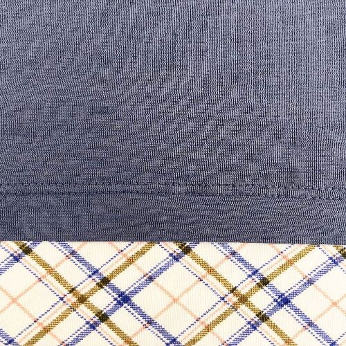 U&ME İp Askılı Kadın Yazlık Uzun Pijama Takımı, Ekose Şerit Detaylı Yumuşak Rahat Ev Giyim Seti İndigo - 4