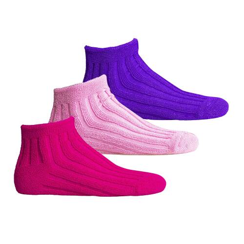 U&ME Kadın Uyku Çorabı 3'lü Set 36-40 Fuşya-Pembe-Mor - 1
