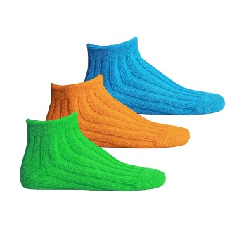U&ME Women's Sleeping Socks 36-40 Pack Of 3 (Green-Orange-Blue)