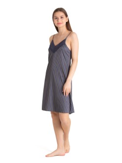 U&ME Line Saten Gecelik Sabahlık 2'li Takım Lacivert - 3