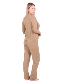 U&ME Ribbed Crop 3lü Takımı Camel - 2