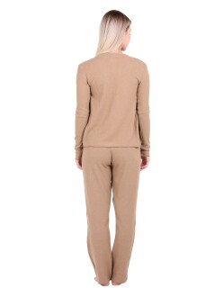 U&ME Ribbed Crop 3lü Takımı Camel - 3