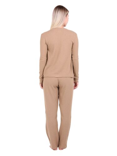 U&ME Ribbed Crop 3lü Takımı Camel - 3