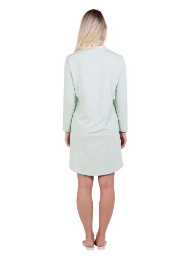 U&Me V Yaka Gömlek Elbise Mint Yeşil - 3