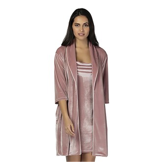 U&Me Nightgown Nightwear Peignoir Lingerie Set Light Pink