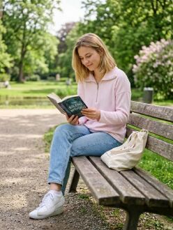 U&ME Yarım Fermuar Dik Yakalı Fitil Dokulu Yumuşak Triko Kadın Sweatshirt Şık ve Rahat Günlük Üst Toz Pembe - 2