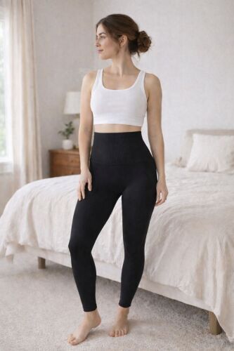 U&ME Yüksek Bel Uzun Korse Tayt, Karın Toparlayıcı Kalça Şekillendirici İncelten Slim Fit Kadın Shapewear Siyah - 2