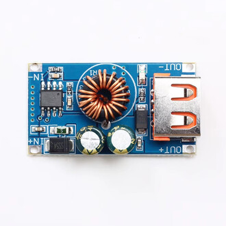 USB DC Step-Down Modül 12V24V to QC3.0 Mobil Telefon Hızlı Şarj Modülü QCMINI - Thumbnail