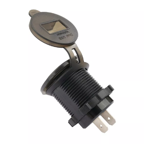Voltmetreli USB Portu 4.2A 12V 24V Kırmızı Led Işıklı