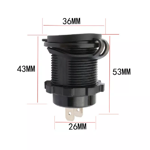 Voltmetreli USB Portu 4.2A 12V 24V Kırmızı Led Işıklı - 4