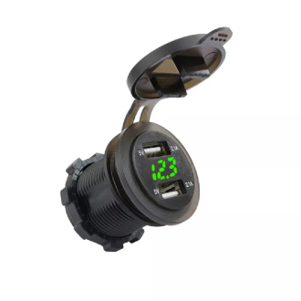 Voltmetreli USB Portu 4.2A 12V 24V Yeşil Led Işıklı - 2