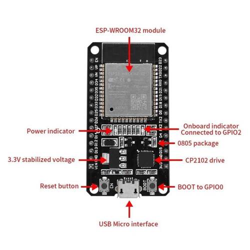 WIFI+Bluetooth ESP-32 ESP-32S Wifi ve Bluetooth Geliştirme Kartı