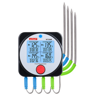 WINTACT WT308B 4 Kanal Bluetooth Dijital Saplamalı Gıda Termometresi - 1