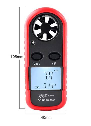 WINTACT WT816 Dijital Anemometre Hava Akım Ölçer - 4