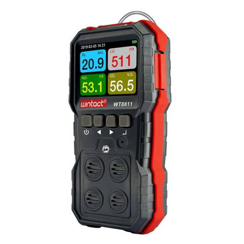 Wintact WT8811 Çoklu Gaz Analiz Cihazı Oksijen Hidrojen Sülfür Karbon Monoksit Patlayıcı Gazlar LEL - 2