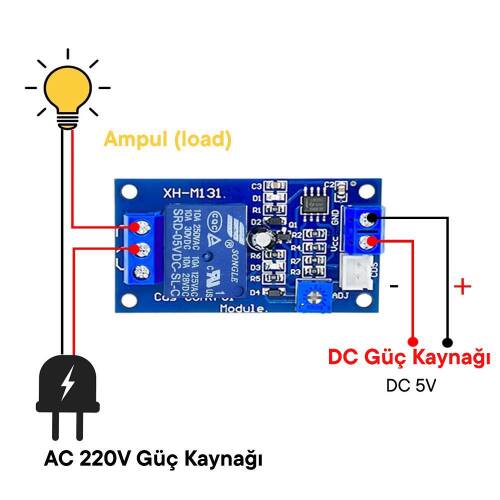 XH-M131 5V Işık Kontrol Sensör Röle Kartı Otomatik Parlaklık Kontrol - 4