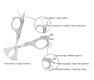 Xikar 400CS MTX Multitool Puro Makası Kesici Krom Çok Amaçlı Delici - 5