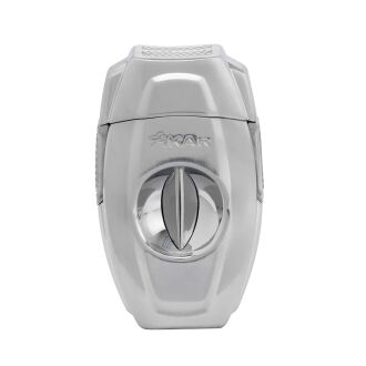 Xikar VX2 V-Cut Puro Kesici, Paslanmaz Çelik Bıçak, 64 Ring Gauge Uyumlu Derin V Kesim Profesyonel Puro Makası, Ergonomik Tek Elle Kullanım Krom