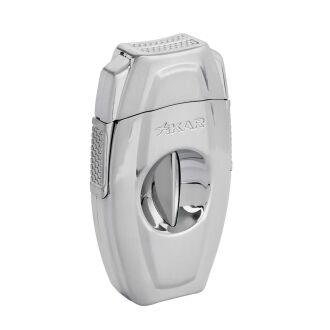 Xikar VX2 V-Cut Puro Kesici, Paslanmaz Çelik Bıçak, 64 Ring Gauge Uyumlu Derin V Kesim Profesyonel Puro Makası, Ergonomik Tek Elle Kullanım Krom - 2