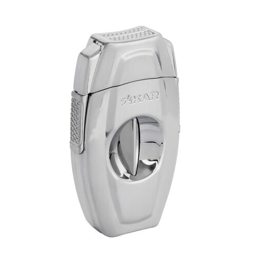 Xikar VX2 V-Cut Puro Kesici, Paslanmaz Çelik Bıçak, 64 Ring Gauge Uyumlu Derin V Kesim Profesyonel Puro Makası, Ergonomik Tek Elle Kullanım Krom - 2