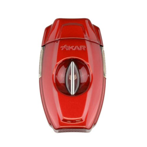 Xikar VX2 V-Cut Puro Kesici, Paslanmaz Çelik Bıçak, 64 Ring Gauge Uyumlu Derin V Kesim Profesyonel Puro Makası, Ergonomik Tek Elle Kullanım Kırmızı - 1