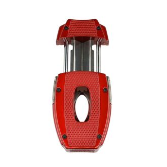Xikar VX2 V-Cut Puro Kesici, Paslanmaz Çelik Bıçak, 64 Ring Gauge Uyumlu Derin V Kesim Profesyonel Puro Makası, Ergonomik Tek Elle Kullanım Kırmızı - 3