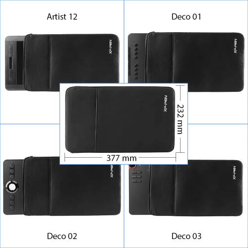 XP-Pen 12 İnçe Kadar Grafik Tabletler İçin Koruyucu Kılıf Çanta Siyah (Deco Serisi ve Artist 12) - 3
