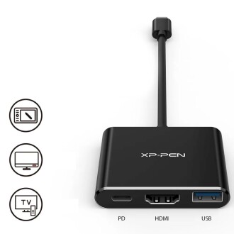 XP-Pen 3'ü Bir Arada Çok Fonksiyonlu USB-C Hub (Type C'den USB+HDMI+PD'ye) - 3