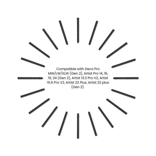 XP-Pen AC102 Pen Nibs X3 Elite/X3 Elite Plus/X3 Pro smart Chip Stylus için 20 ADET Yedek Uç - 2