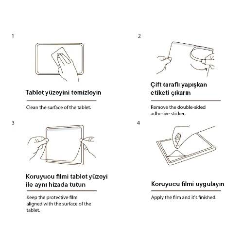 XP-Pen AC79_01 Deco Pro Small için Koruyucu Film 2 Adet 30x20cm Protective film - 6