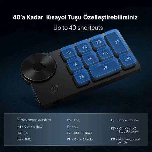 XP-Pen ACK05 Kablosuz Kısayol Uzaktan Kumanda Takımı - 6